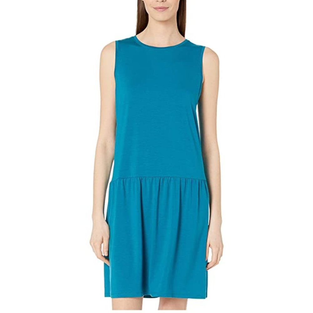 Eileen Fisher Tencel Stretch Jersey Mini Dress S